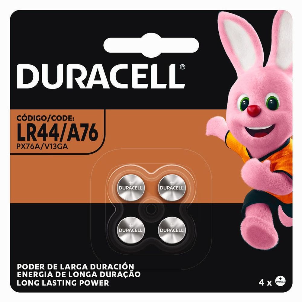 Pilha Alcalina 1,5V Lr44/A76 / Px76a Cartela Com 4 Unidades