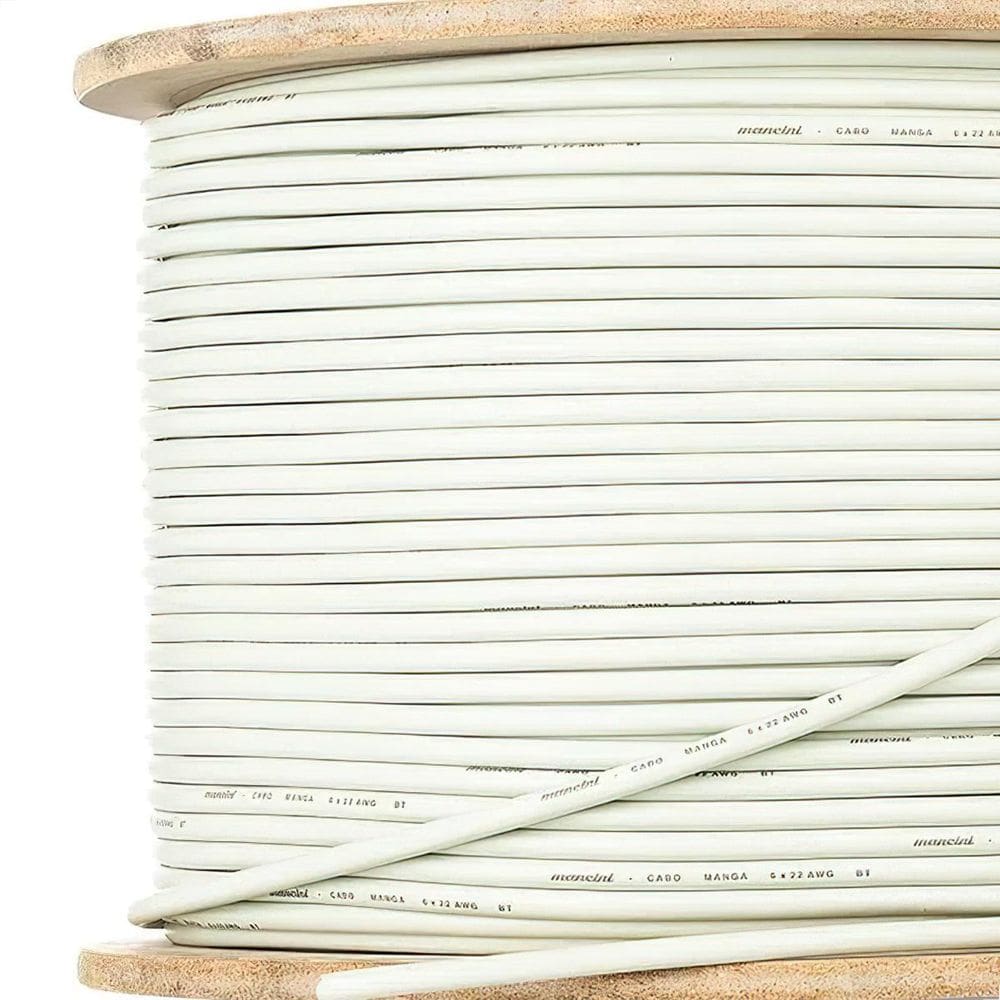 Cabo Manga 5X26 Awg - Com Blindagem Preto - 20 Metros