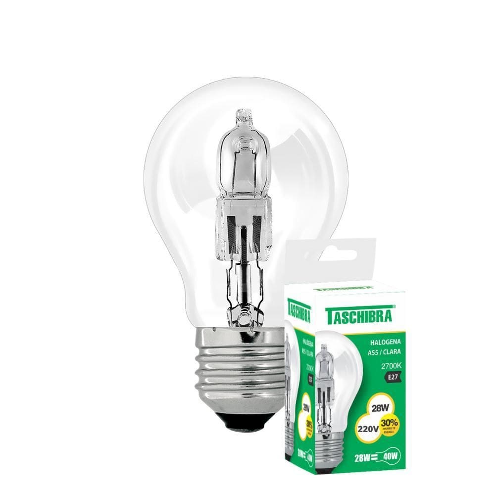 Lâmpada Halógena Taschibra A55 28W E27 2700K 220V