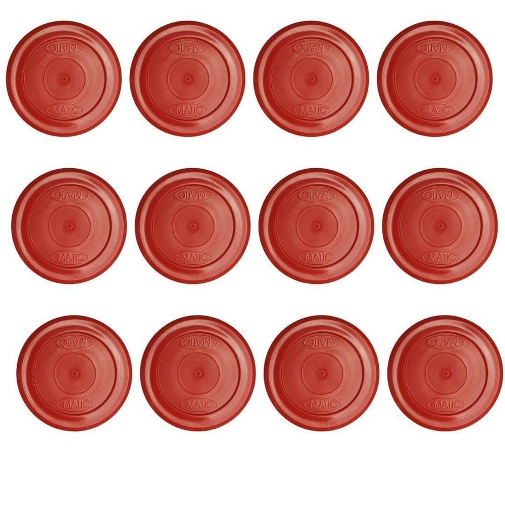 12 Discos Mesa Air Game Aero Hockey Kids Speedy Vermelho