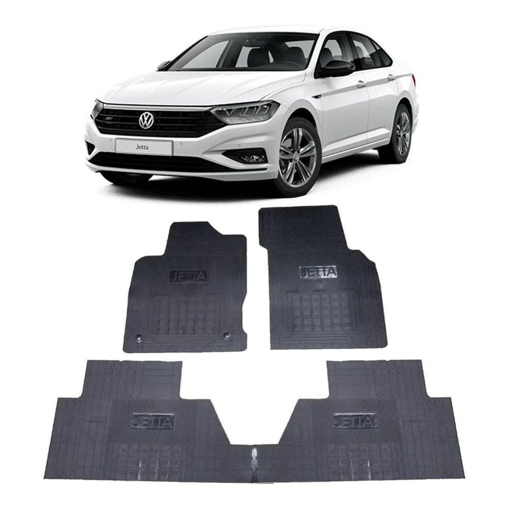 Jogo Tapete Interno Reforçado Vw Jetta 2019 Em Diante Preto