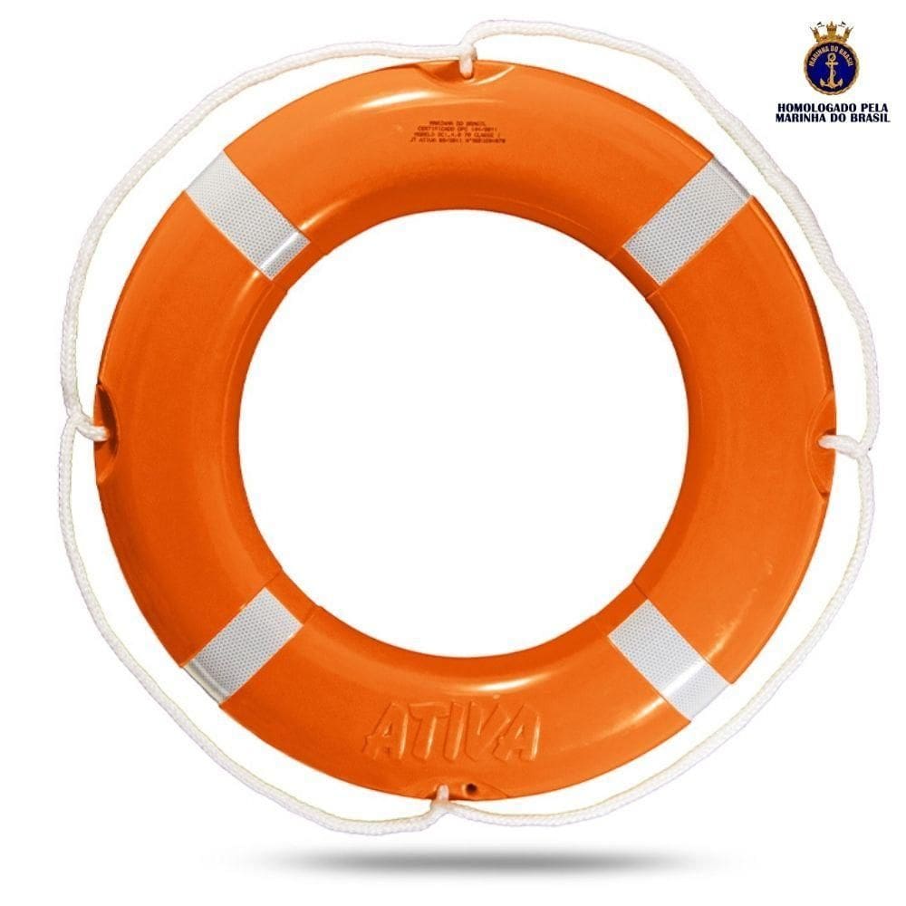 Boia Salva Vidas 70Cm Classe 1 Com Fita Refletiva 2,5Kg