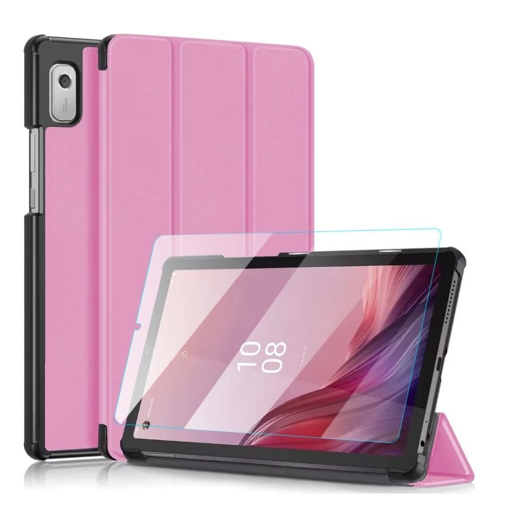 Capa Sintética Rosa Claro Tablet Lenovo M9 Tb310Xu + Vidro