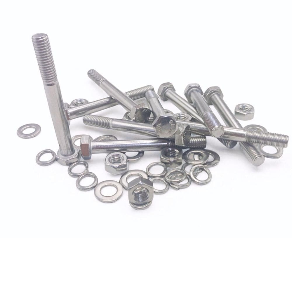 Kit 5 Parafusos Meia Rosca Parcial Sextavado Inox M1080Mm