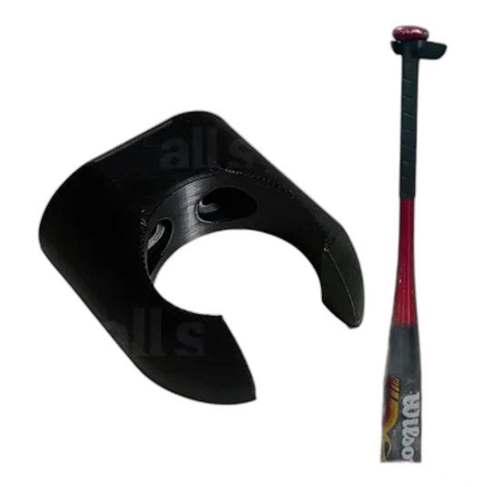 Suporte Parede Taco Bastoes Baisebol Vertical Com Parafusos