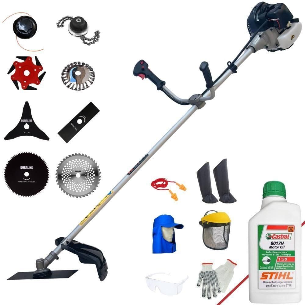 Roçadeira 8 Em 1 Anmax Cg430b à Gasolina + Epi + óleo Stihl