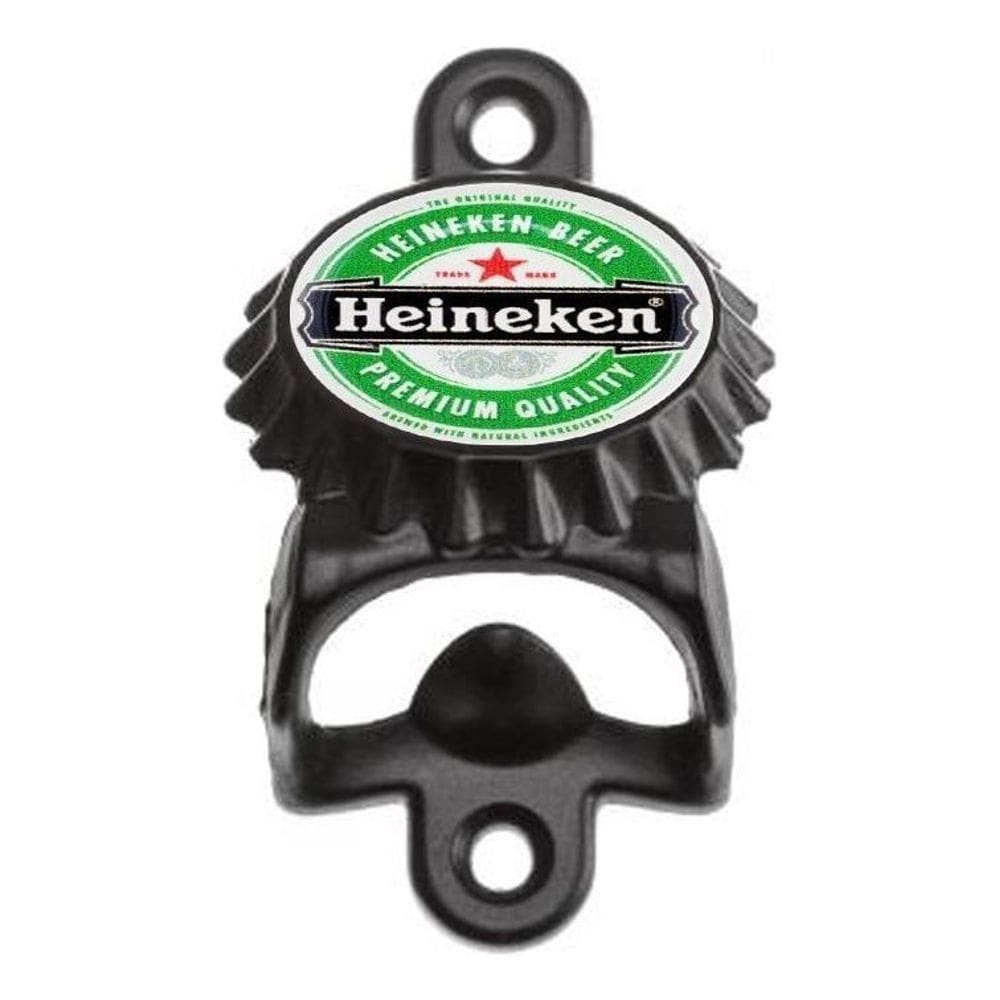 Abridor De Garrafa De Parede Em Metal - Tampa Heineken