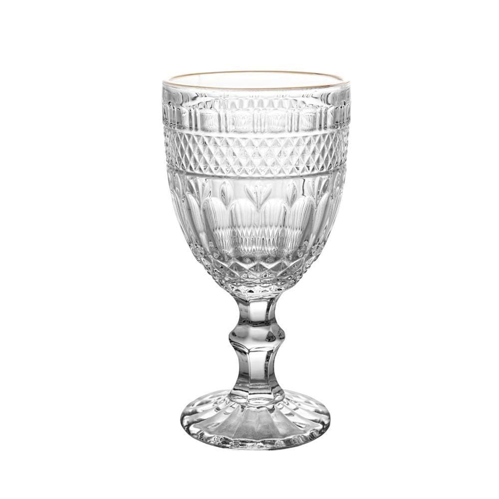 Taça Para Água Com Fio De Ouro Brand 320Ml Vidro