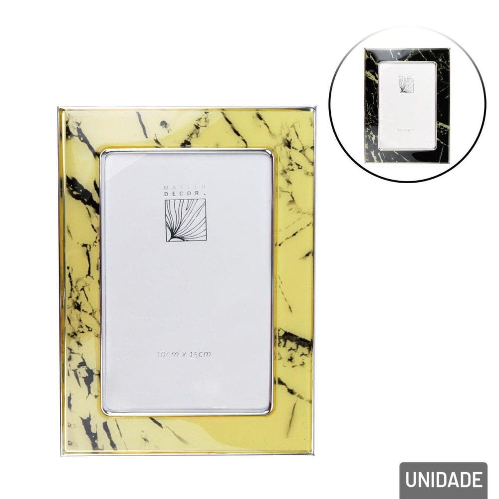 Porta Retrato 10x15 de Alumínio Marmorizado Color - Tudo em Caixa