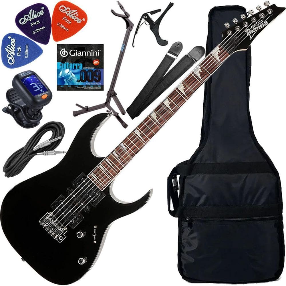 Kit Guitarra Ibanez Gio Grg-170Dx Hsh Black Night Bkn Gx02