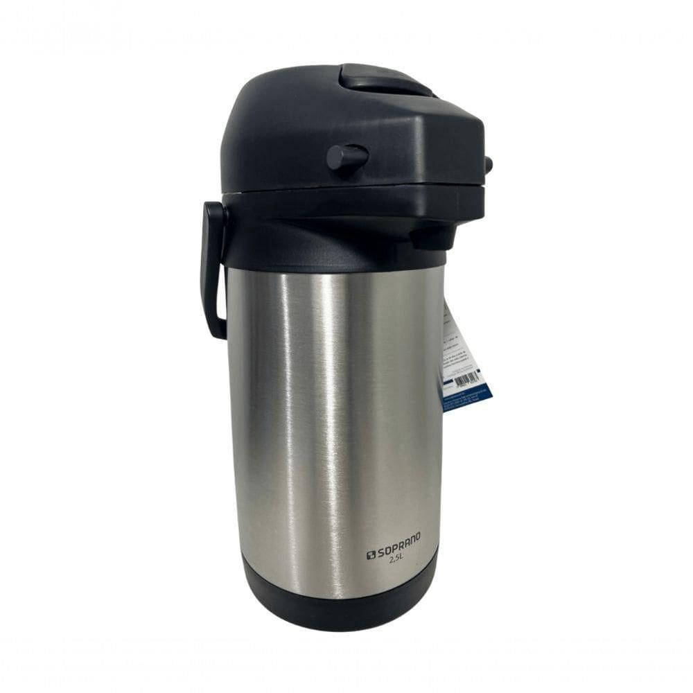 Garrafa Termica Pressão Inox Soprano Excelence 2,5 Lt