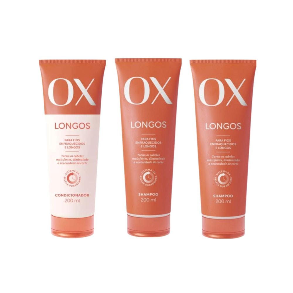 Kit Ox Longos 1 Cond 200Ml+2 Shampoo 200Ml