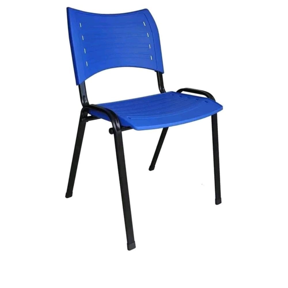 Cadeira Prisma Iso Fixa Pra Recpçao Sala Espera Igreja Azul