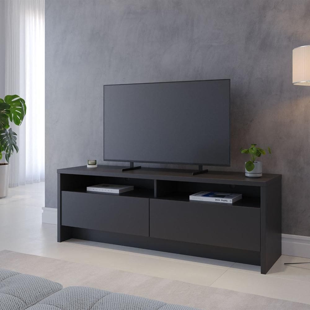 Rack para TV Até 50” 2 Portas Aspen 135 cm - Preto Fosco