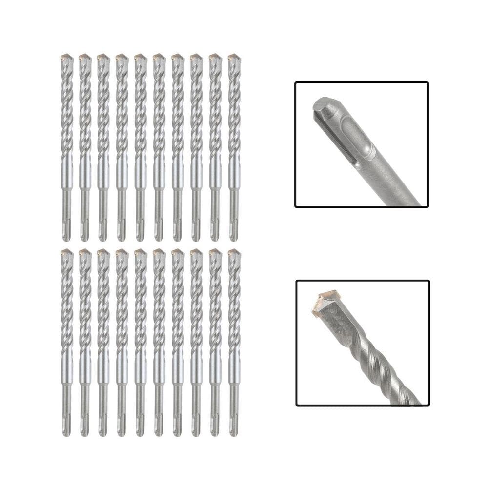 Jogo 20 Brocas Sds Plus 16X400 Mm Aço Carbono Tungstênio