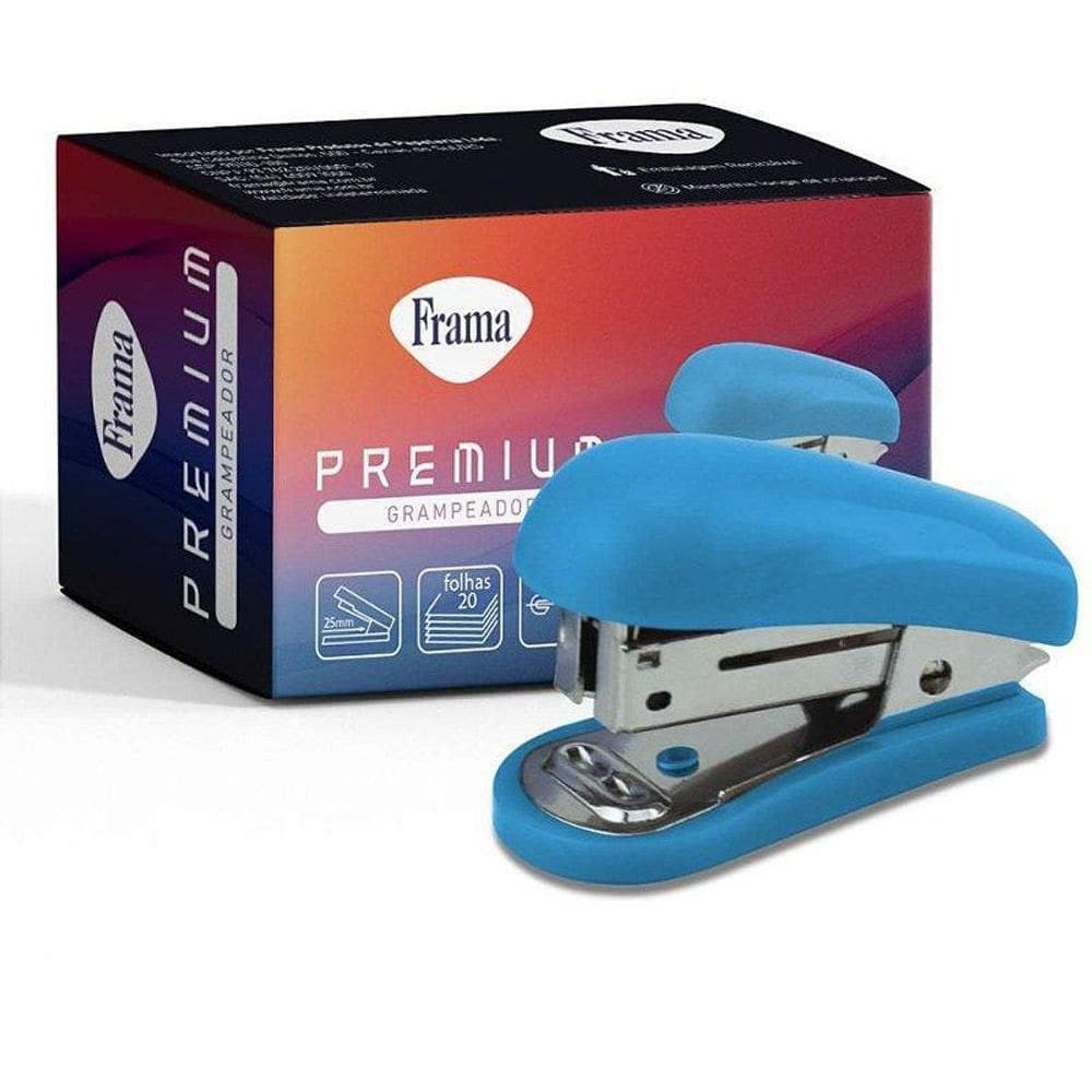 Grampeador Mini Para 20Fls 26/6 Azul 6,4Cm