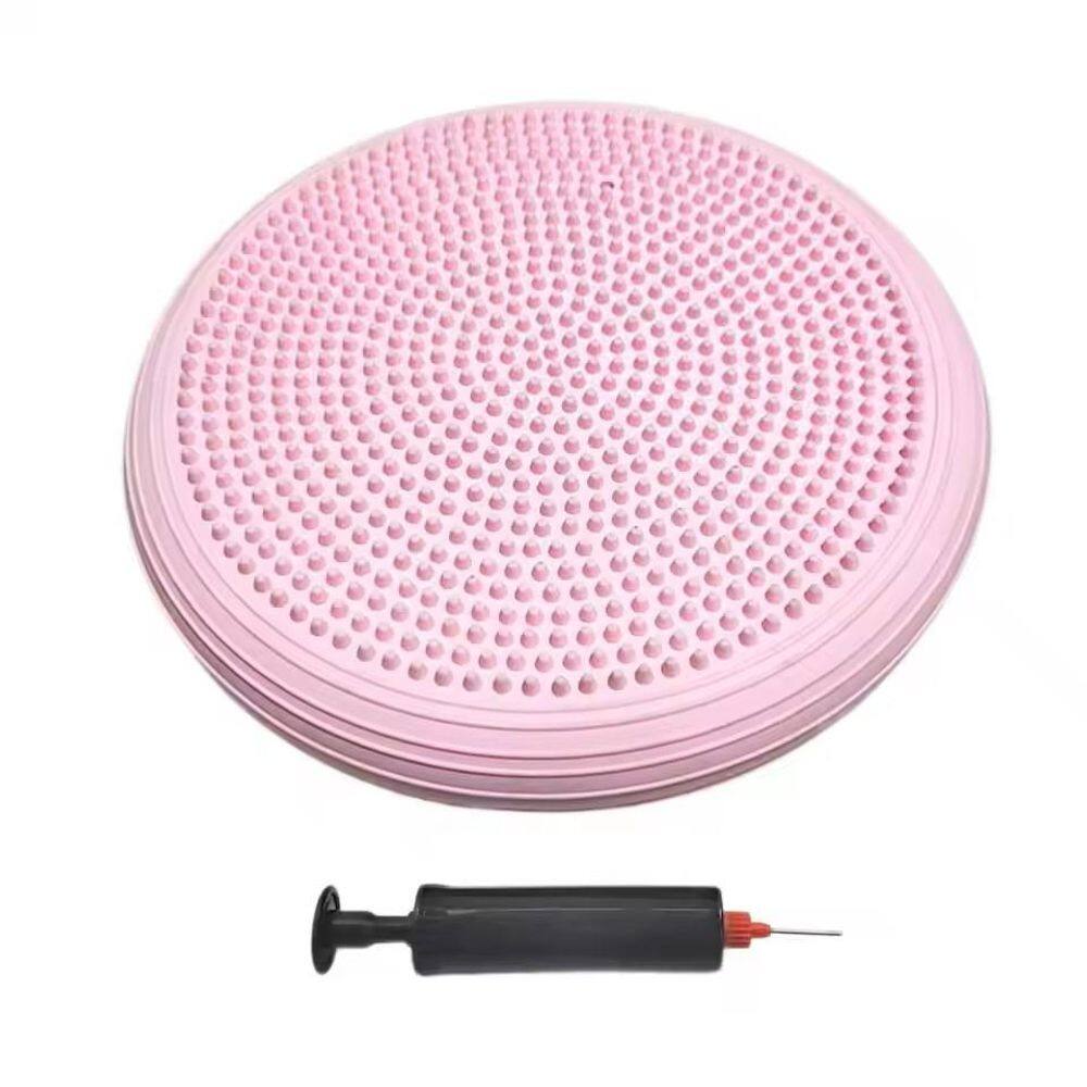 Disco Equilíbrio Inflável Yoga Pilates 34Cm Bomba - Rosa