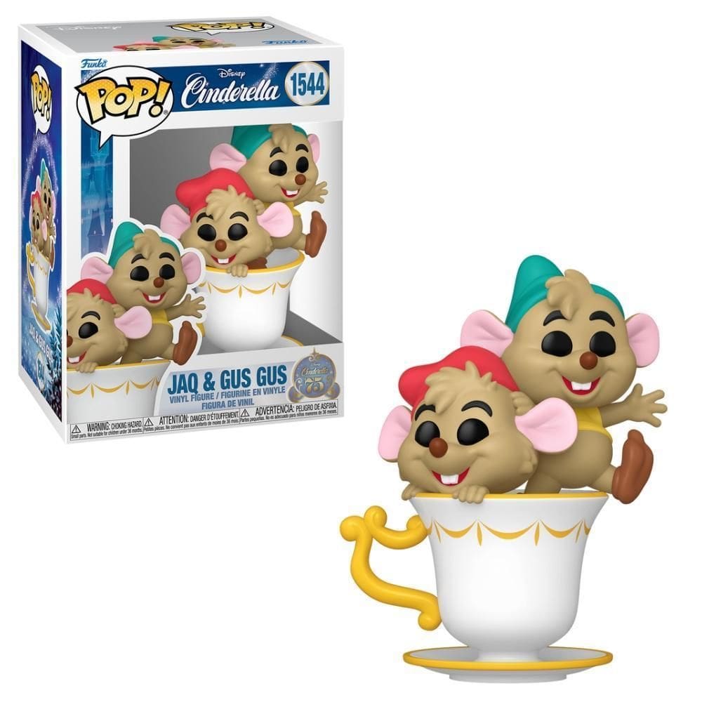 Boneco Funko Pop Disney Cinderela 75 Anos - Jaq E Tatá