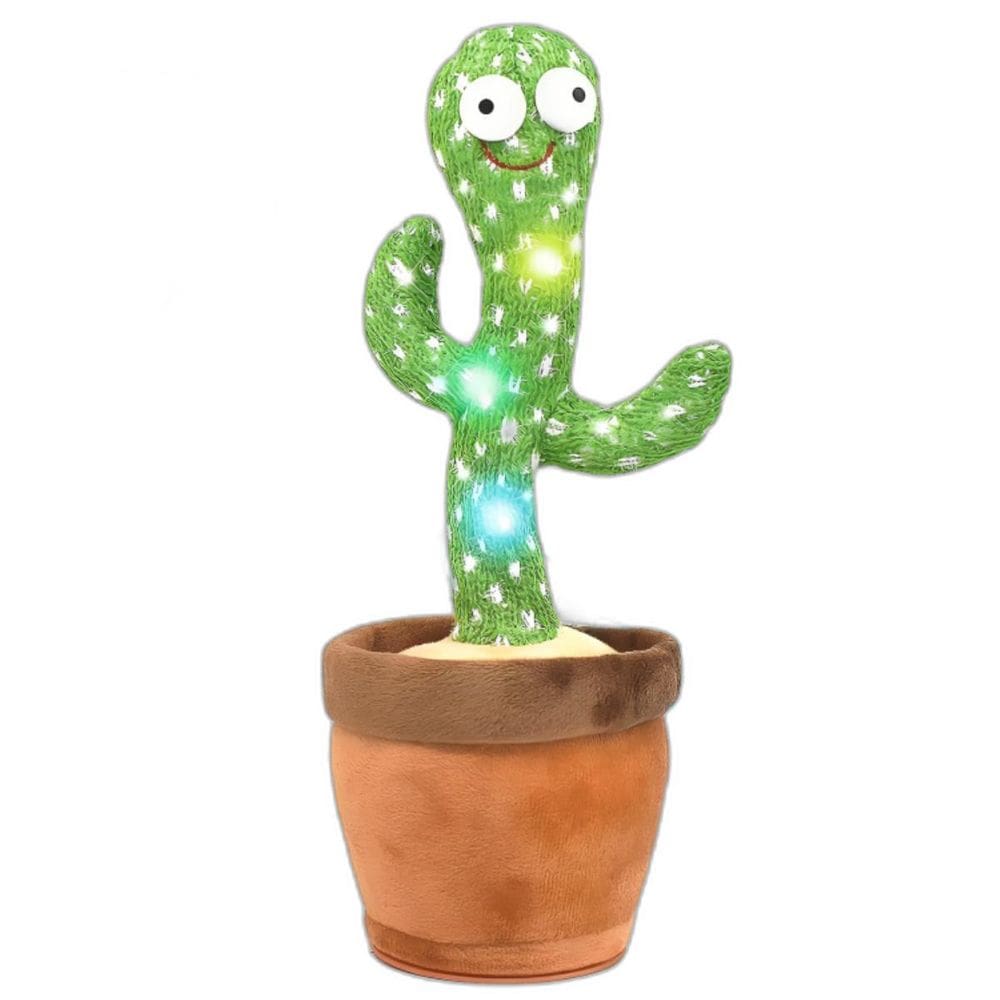 Cacto Musical Infantil Dançante Luz Usb Recarregável