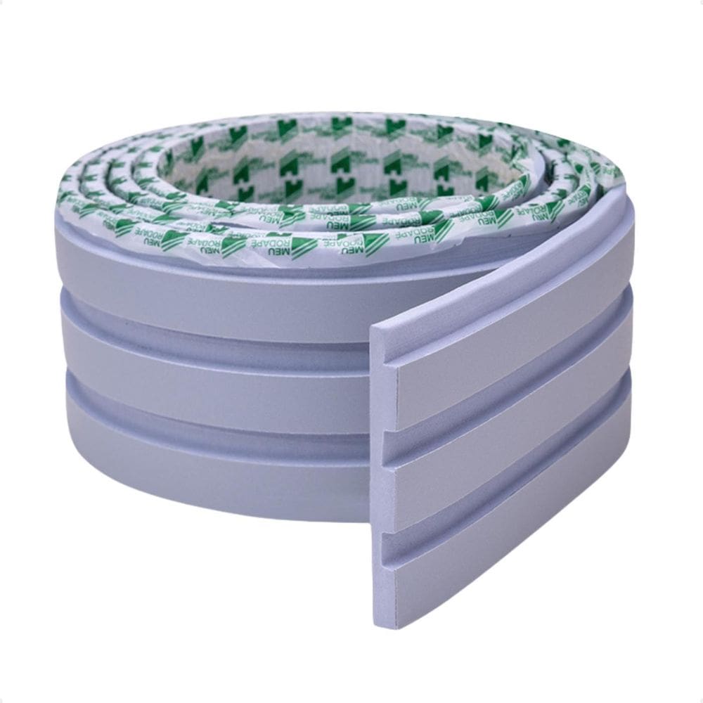 Painel Ripado Laminado De Eva Autocolante Rolo 10Mt Azul