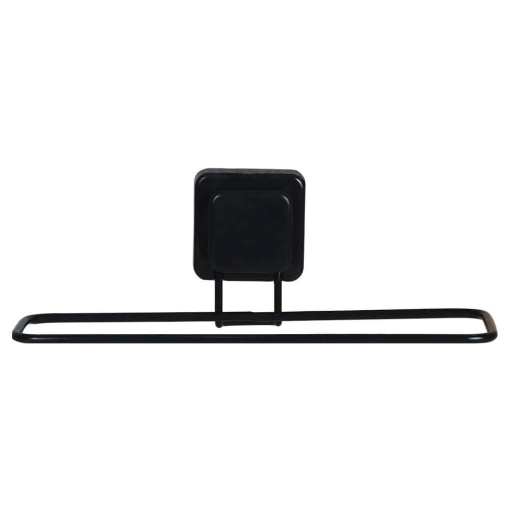 Suporte Porta Toalha Rosto Com Ventosa Banheiro Lavabo Preto