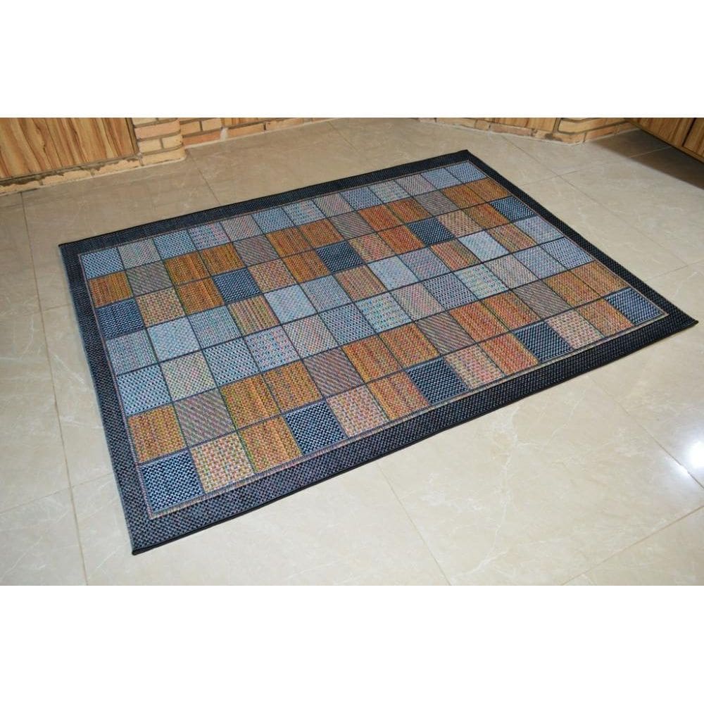 Tapete Para Sala Unique Tabuleiro Multi-B 150X200 Cm