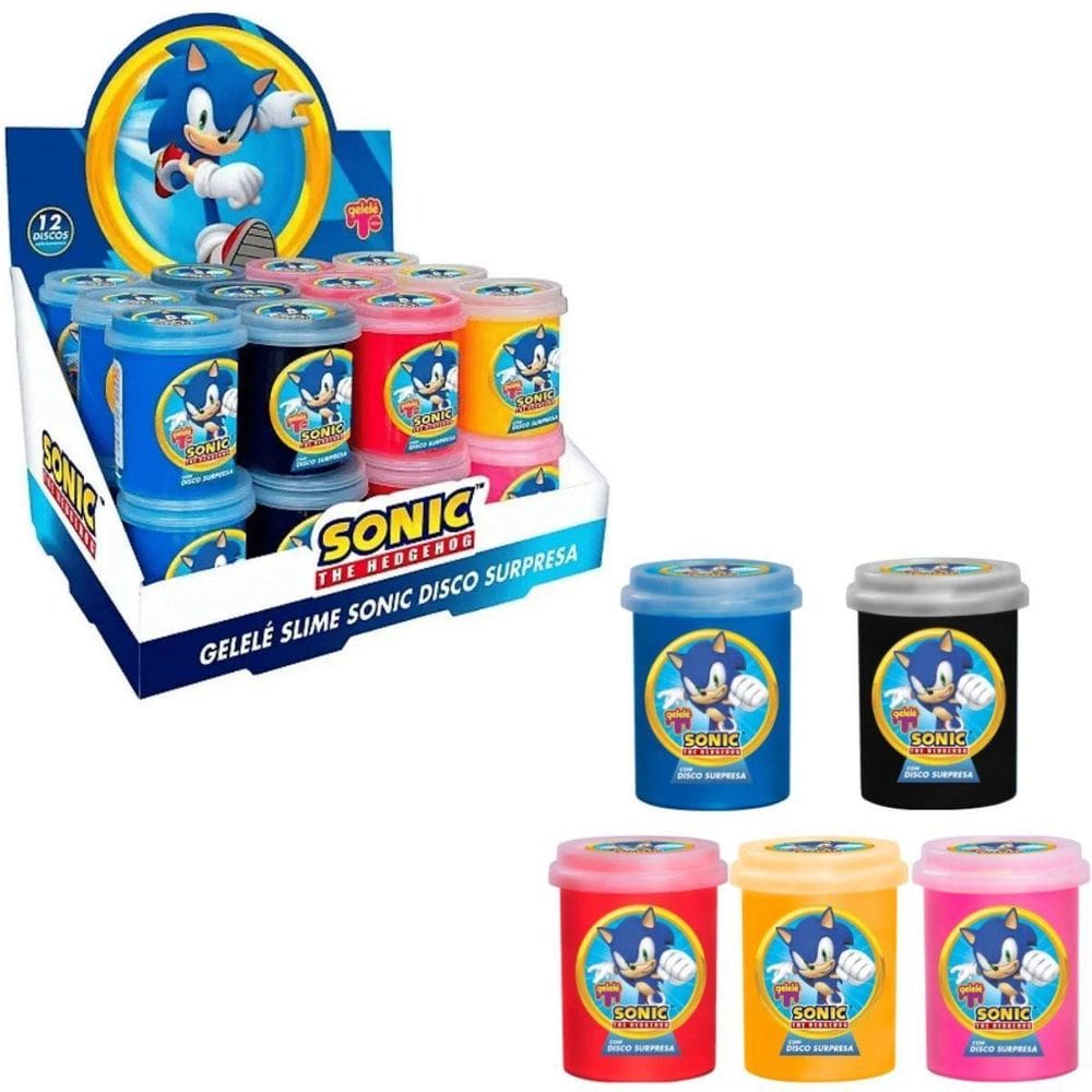Slime Gelelé Sonic Com Disco Surpresa - 152G -