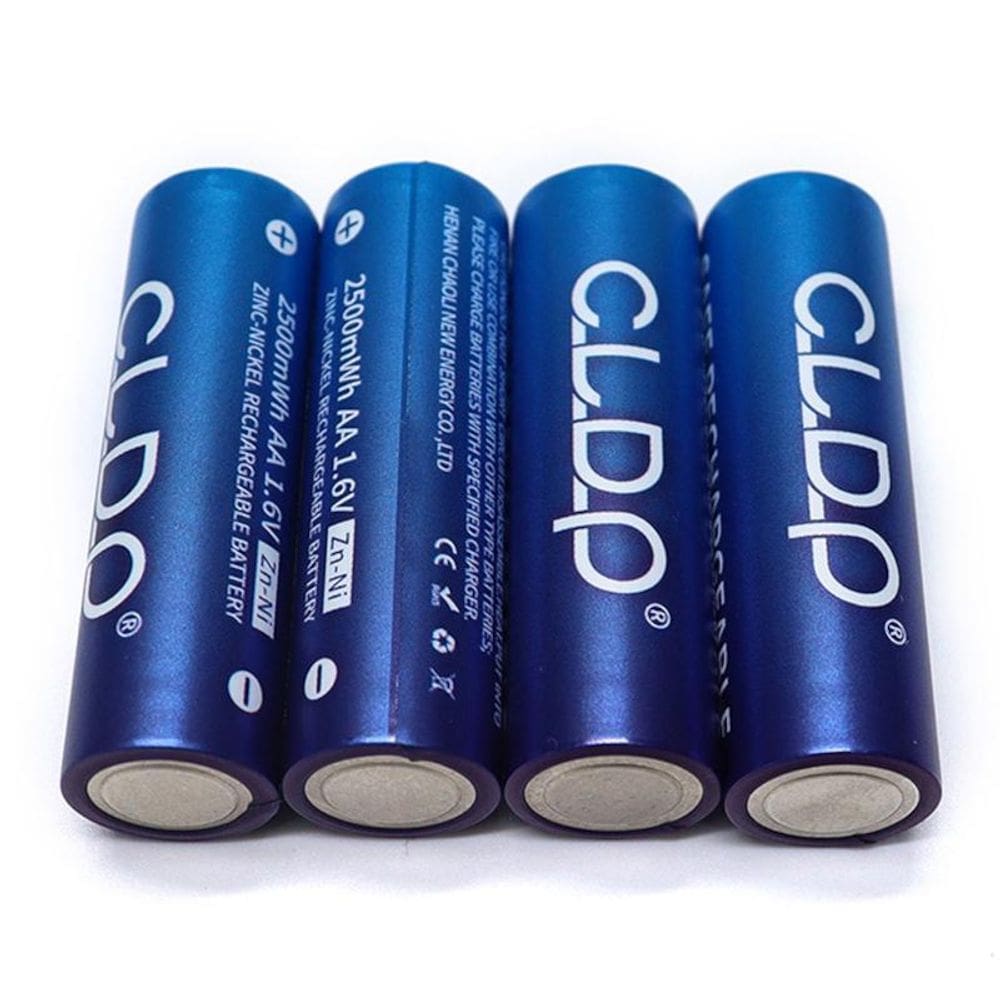 4 Pilhas Recarregaveis Aa 1,6V 2500 Mwh Nizn Cldp