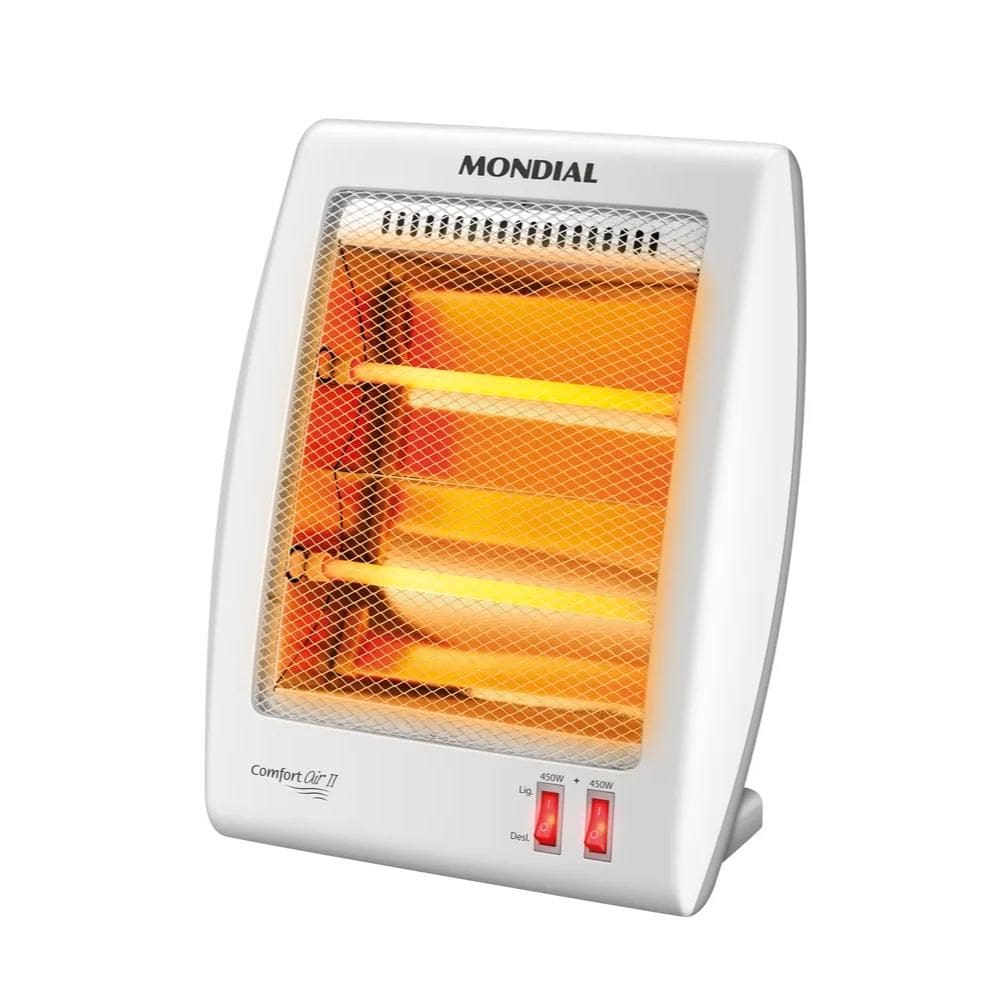 Aquecedor Mondial Quartzo Comfort Air II 2 Níveis de Temperatura Portátil e Compacto 127V - A-15