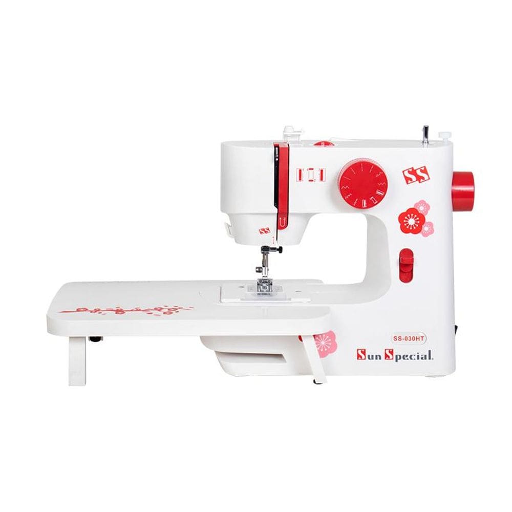 Máquina Costura Doméstica Ss-030Ht Autovolt Mecânica Branca Com Vermelho - Sun Special