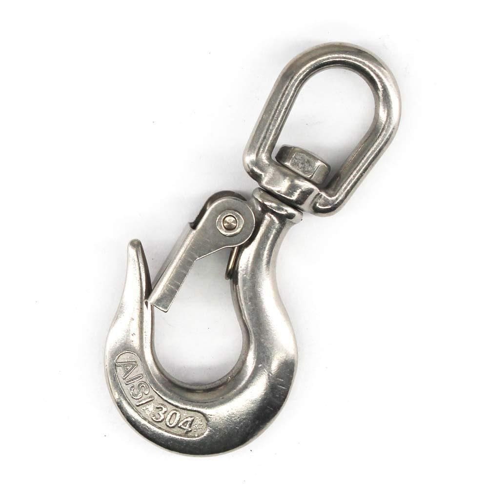 Mosquetão Gancho Com Destorcedor Inox 8Mm