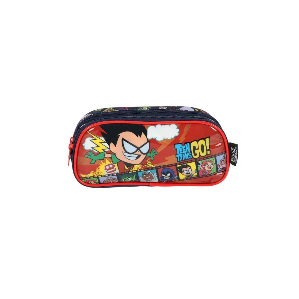 Estojo Escolar Duplo Infantil Teen Titans Go Luxcel