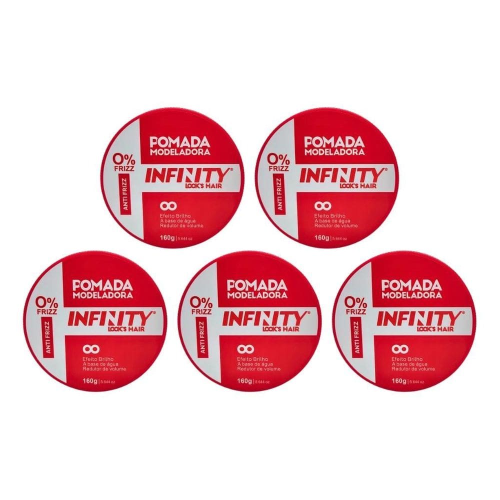 Pomada Capilar Infinity Vermelha 160G - Kit Com 5Un