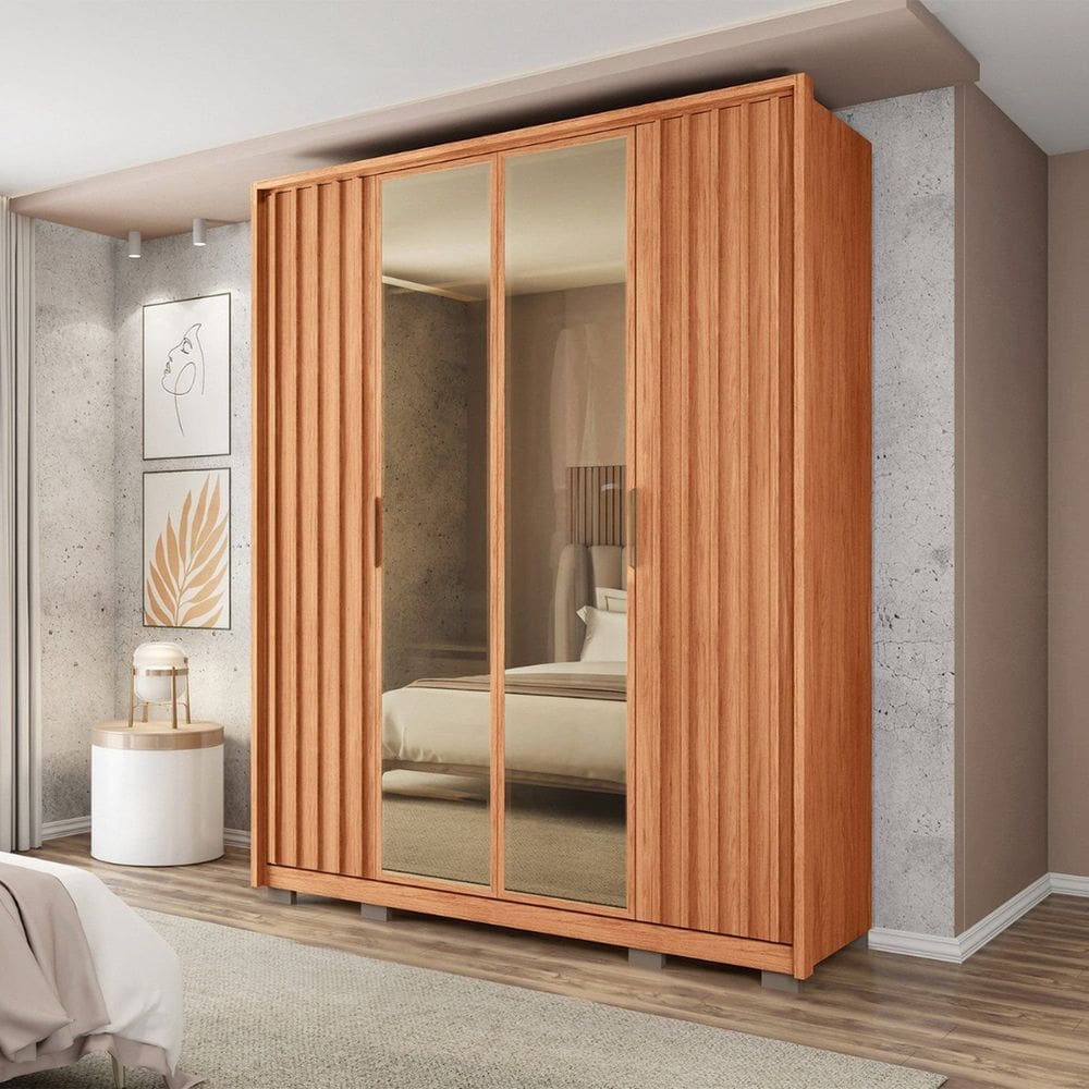 Guarda-roupa Solteiro 4 Portas Francis Freijó