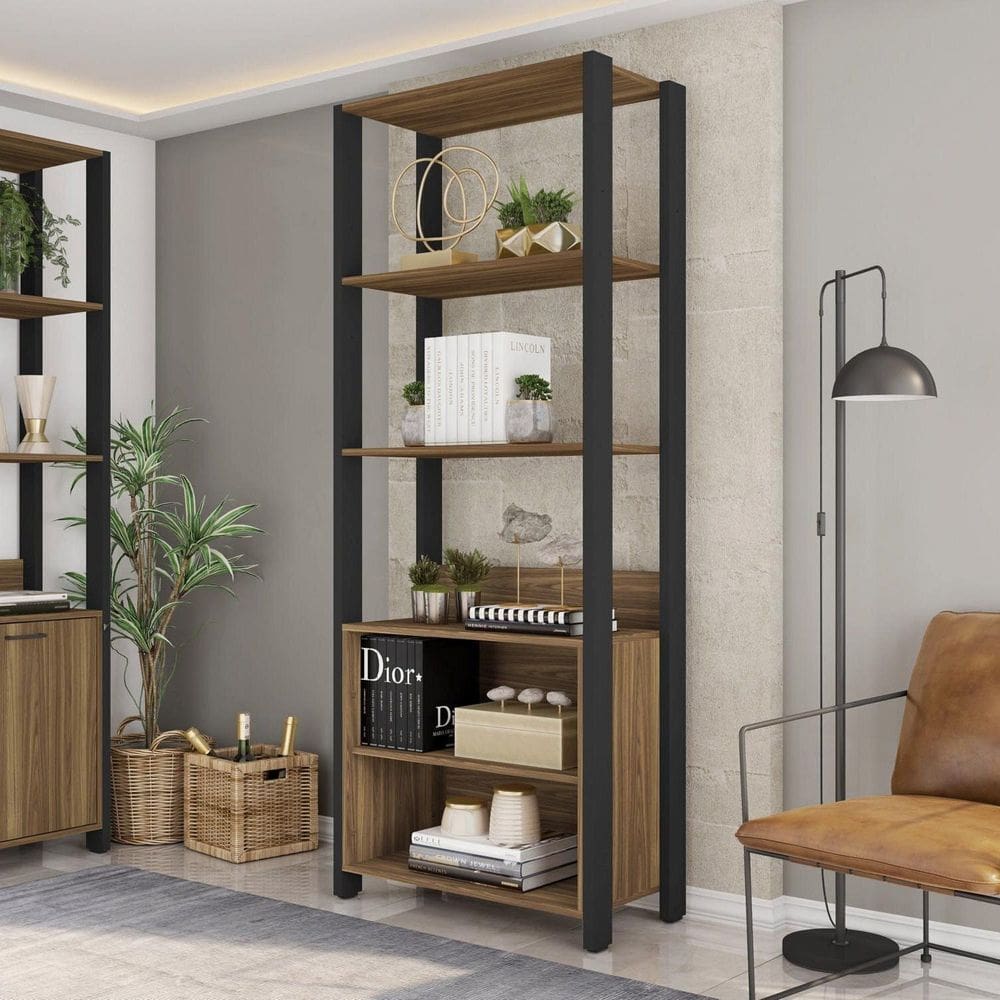 Módulo para Closet 2 Nichos 183cm X 78,2cm Byte Mel/Preto