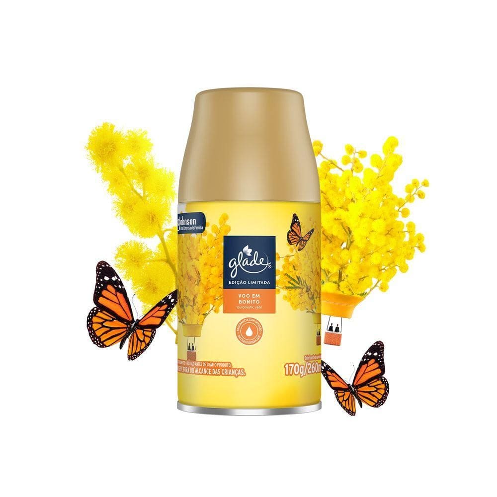 Odorizador de Ambiente Glade Automatic Voo em Bonito Frasco 260ml Refil