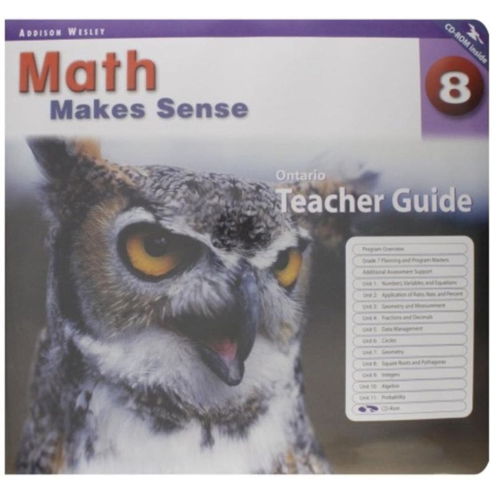 Math Makes Sense 8 Ontario Teacher Guide And Cd-Ro