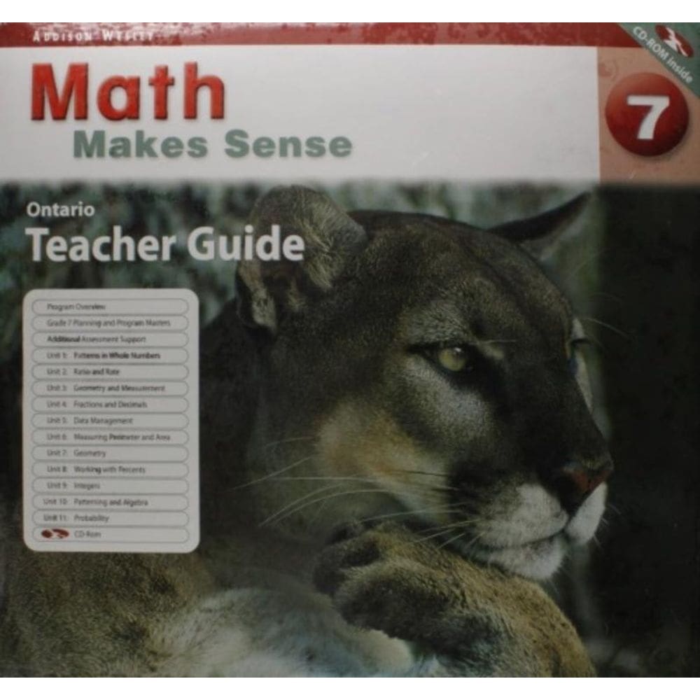 Math Makes Sense 7 Ontario Teacher Guide And Cd-Ro