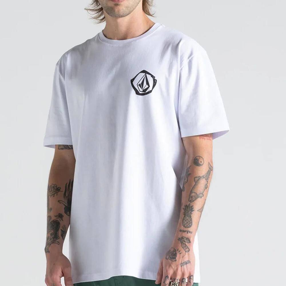Camiseta Volcom Wavvyy SM26 Masculina Branco