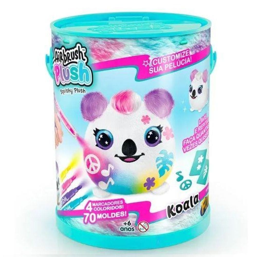 Airbrush Plush Pelúcia na Lata Koala F0110-6 - FUN