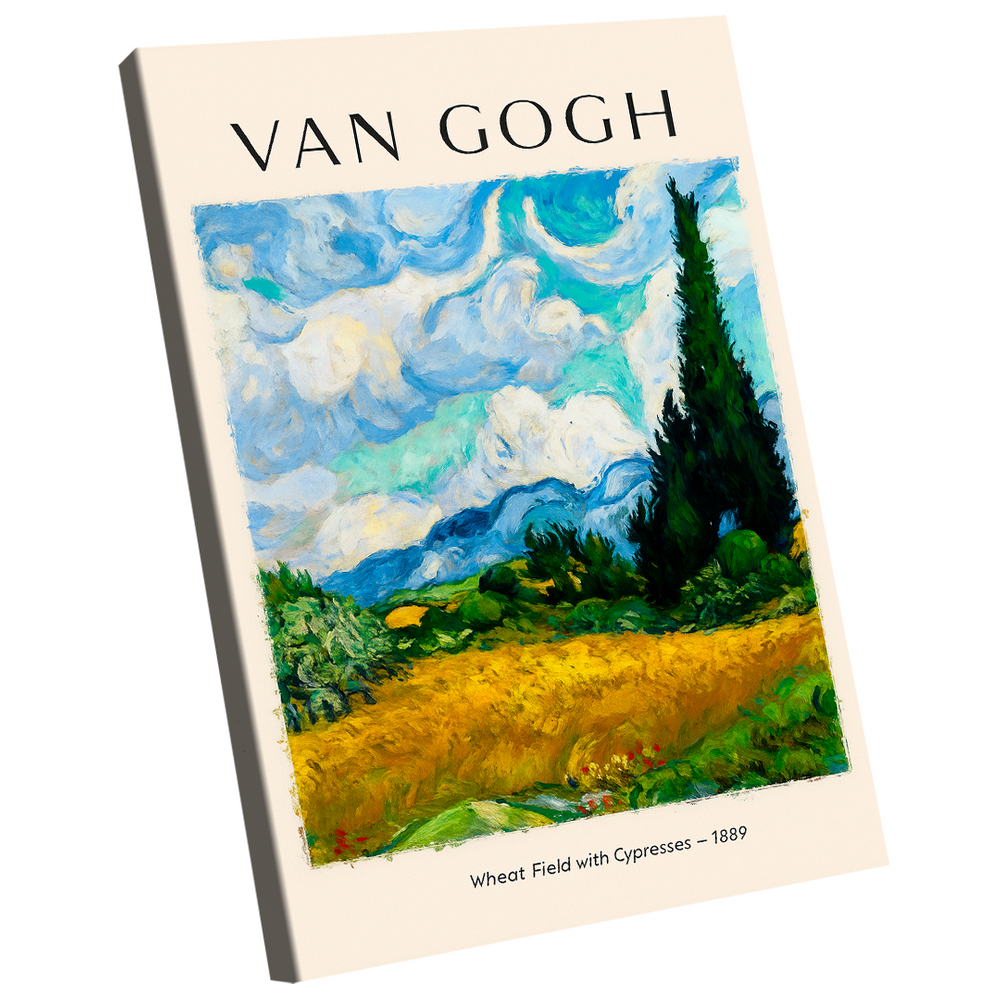 Quadro Decorativo Van Gogh Wheat Field With Cypresses