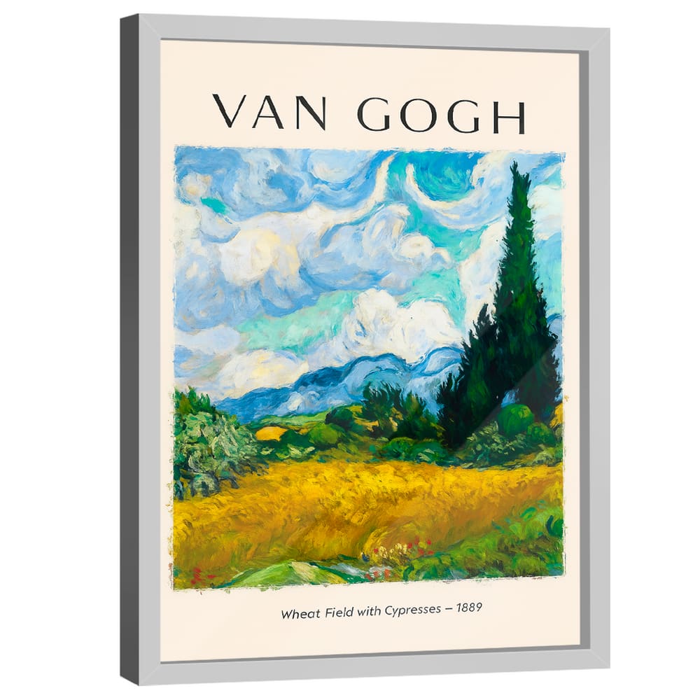 Quadro Decorativo Van Gogh Wheat Field With Cypresses