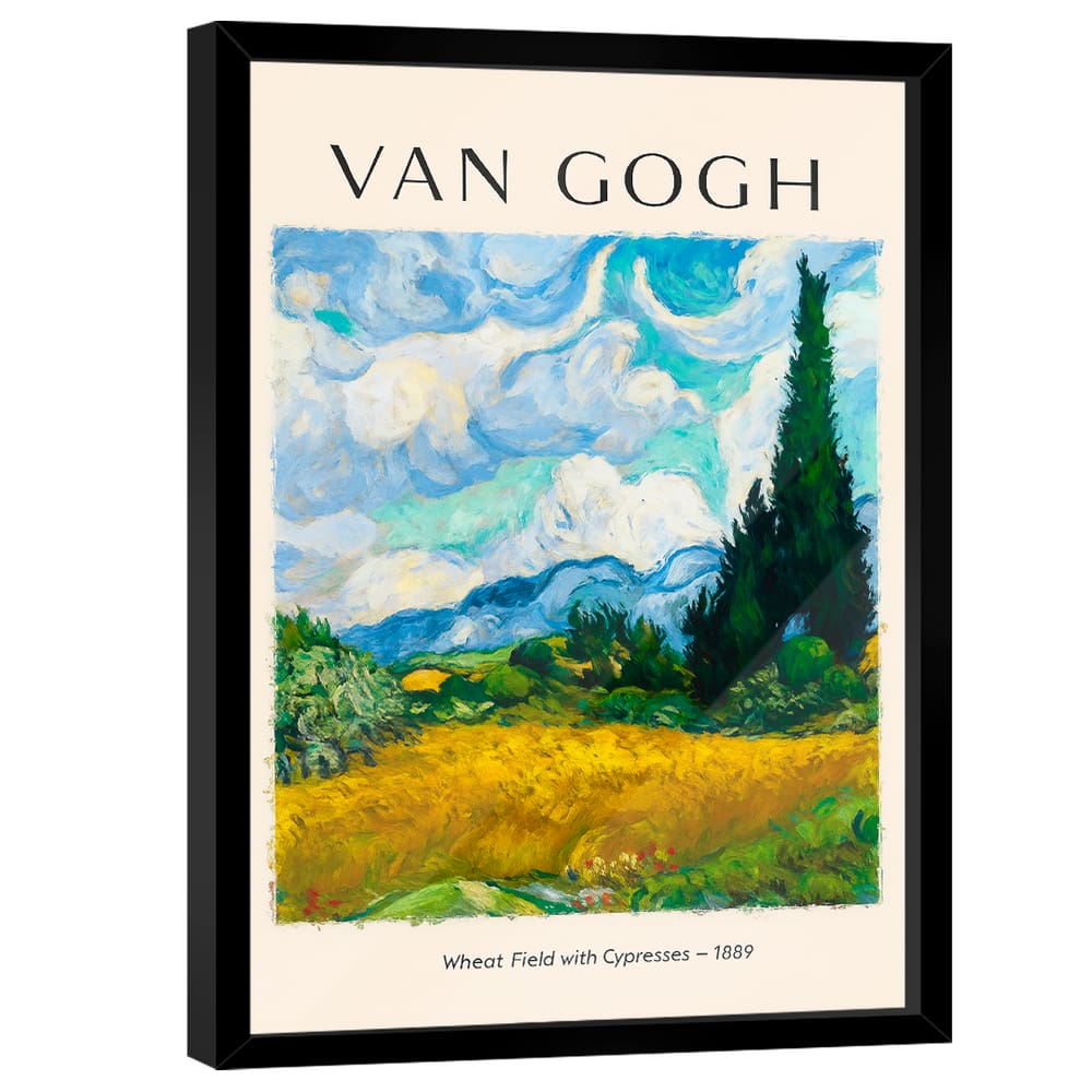Quadro Decorativo Van Gogh Wheat Field With Cypresses