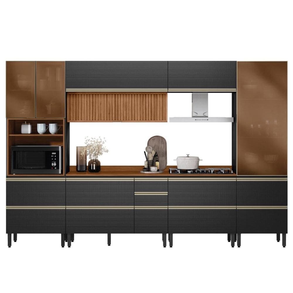 Cozinha Modulada Proença 6 Peças com Paneleiro 1 Forno e Balcão 120cm - Demartêz