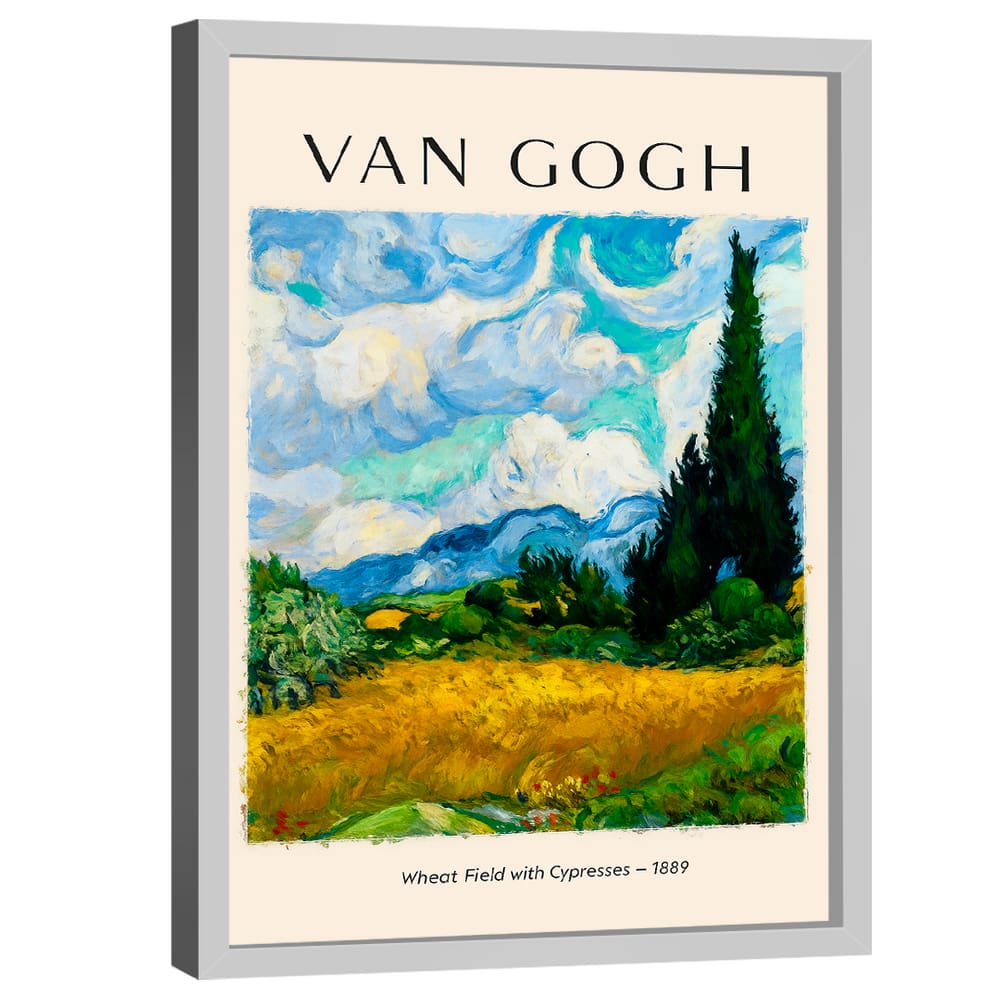 Quadro Decorativo Van Gogh Wheat Field With Cypresses