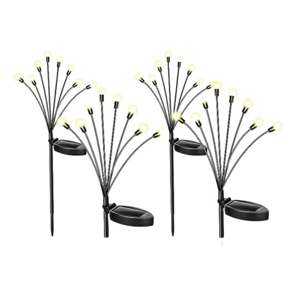 4unid c/ 10 led vaga-lume luz energia solar jardim decora 40