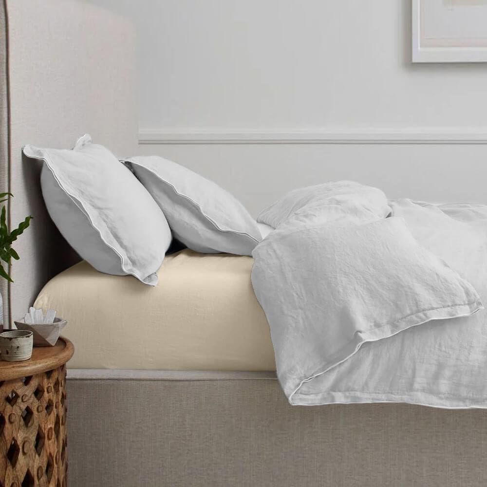 Lençol Queen Elástico 150 Fios Algodão Premium Kaki