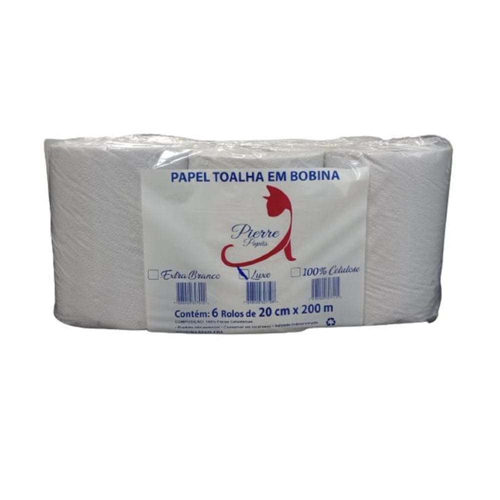 Papel Toalha Em Bobina Com 6 Rolos - Pierre