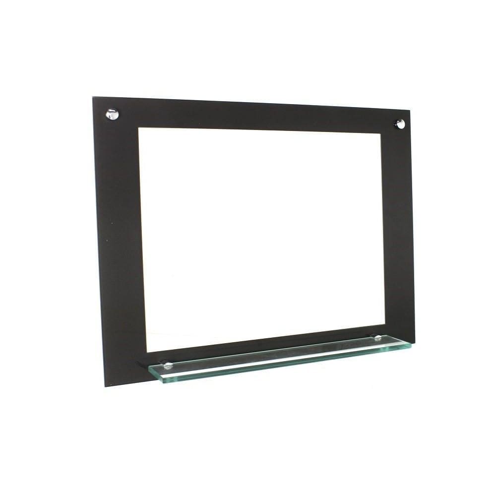 Espelho Para Banheiro Com Prateleira 50Cm Grafite