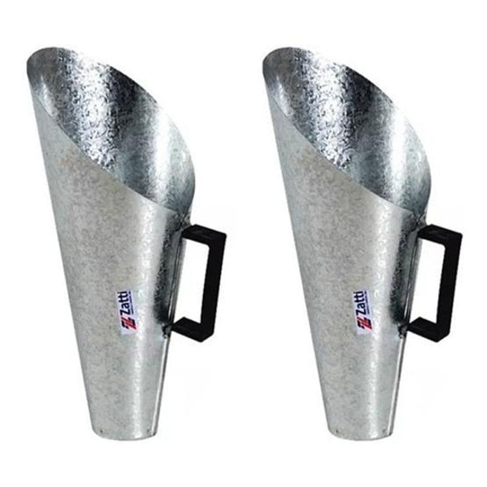 Concha Cereais Galvanizada Cabo Plástico 500G Zatti  2 Unid